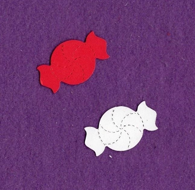 PEPPERMINT CANDY die cuts scrapbook cards