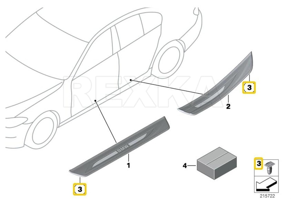 10pcs Door Sill Covering Trim Clips for 51471840960 E30 E31 E32 E34 E36 E38 E