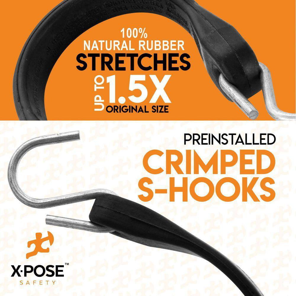 9 In. Molded Rubber Tie down Straps - 10 Pack