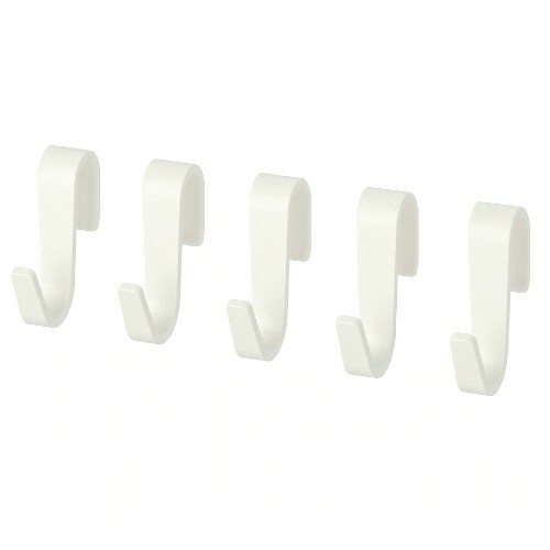Kitchen Rail Rack Hooks Space Saver Container Worktop Plastic hook white