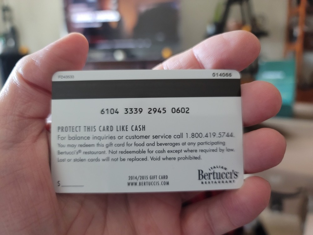 Bertucci's Gift Card 25.00