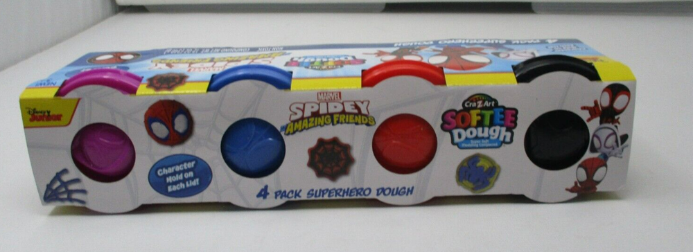 Cra-Z-Art Softee Dough Marvel Spidey and Friends 4 pack