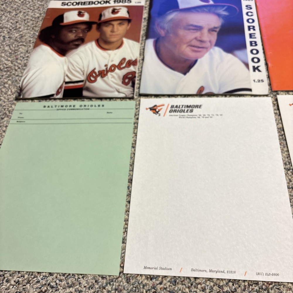 baltimore orioles 1979-1986 Program & Yearbook Lot