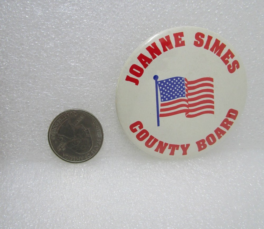 Joanne Simes County Board Button Pin