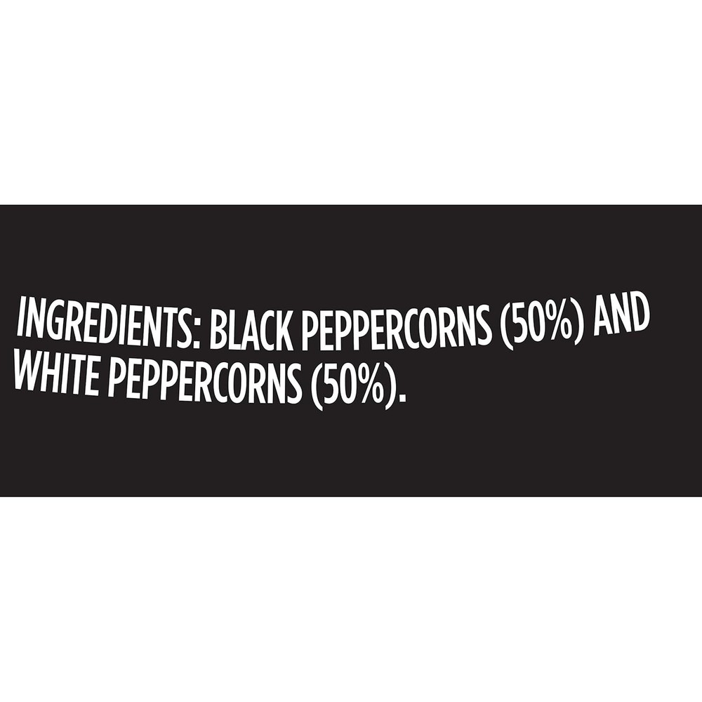 Black & White Peppercorn Adjustable Grinder, 1.26 Oz