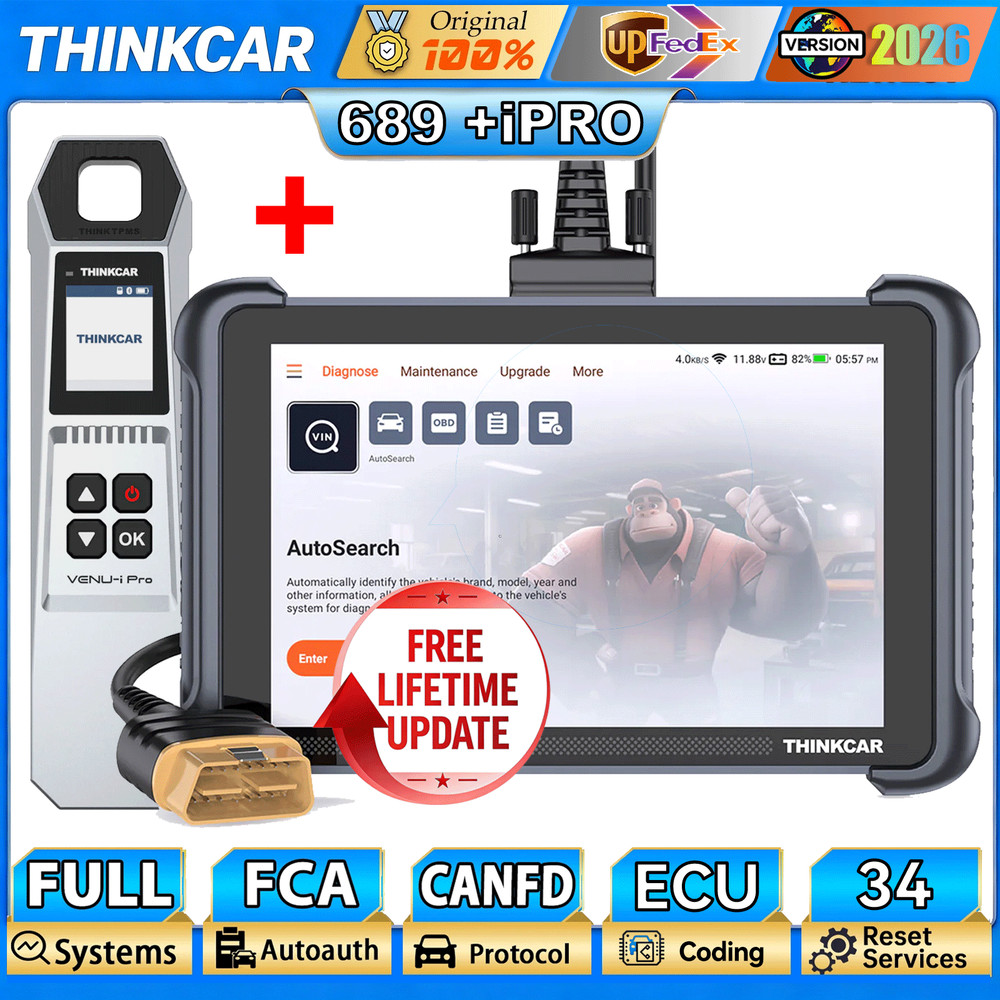 ThinkScan 689 TPMS Programmer ECU Coding Scanner Car System Diagnostic 35+Resets
