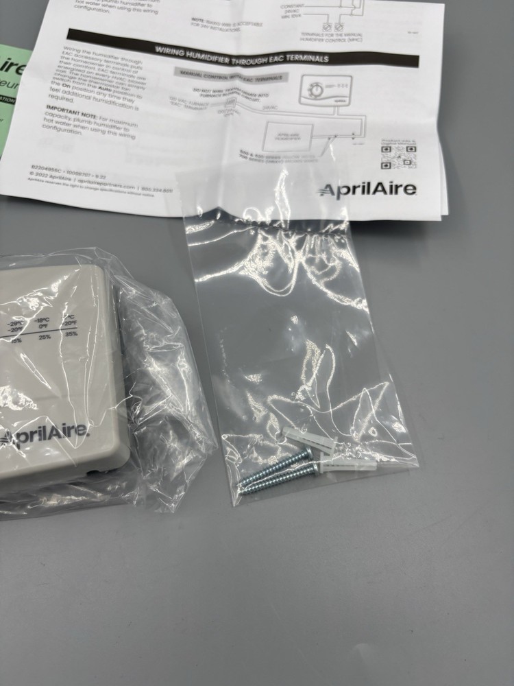 Aprilaire 4655 Manual Humidifier Control - White