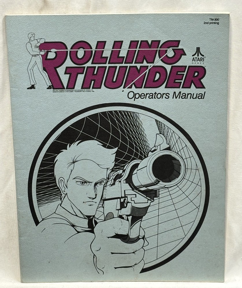 ORIGINAL-ATARI-ROLLING THUNDER-OPERATORS MANUAL