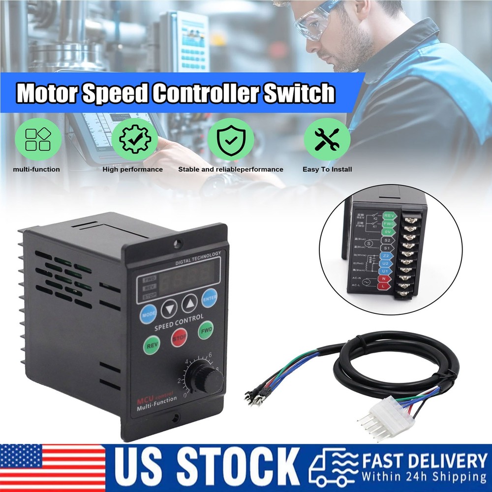 AC 110V Motor Speed Controller Digital Speed Governor Motor Speed Controller