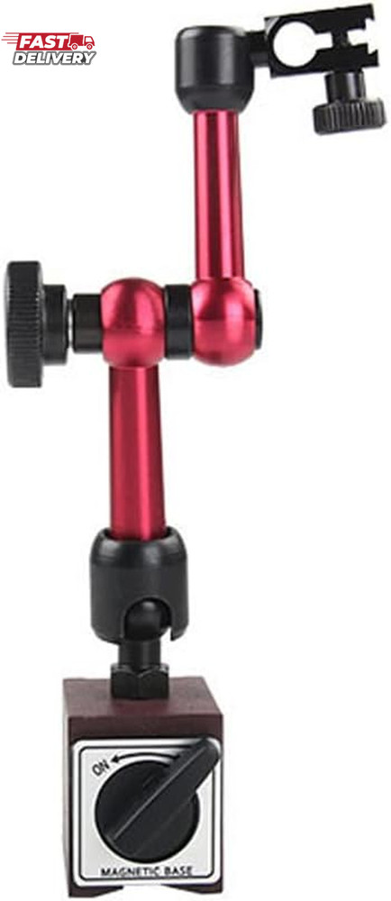 Red Adjustable Magnetic Base Holder for Digital Dial Indicator