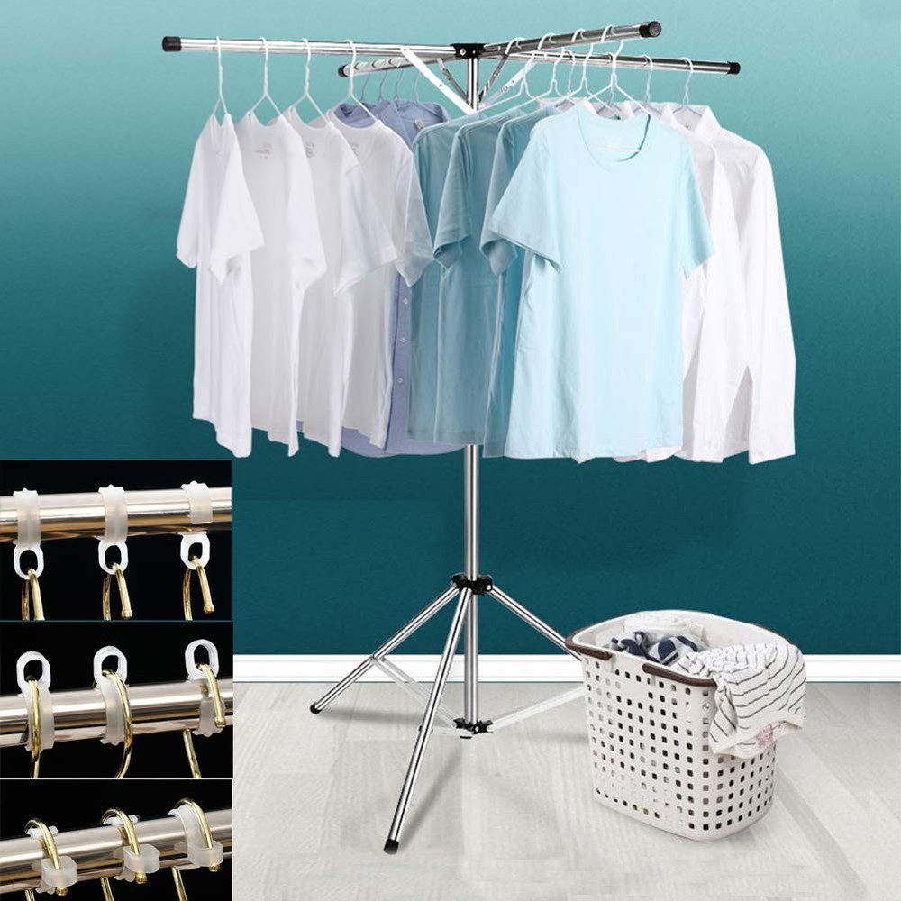 Collapsible Clothes Rack Foldable Portable Space Saving Clothes Drying Rack H...