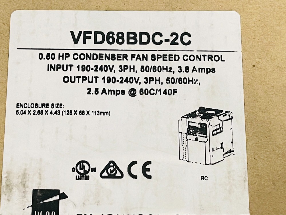 Johnson Controls VFD68BDC-2C Condenser Fan Speed Control