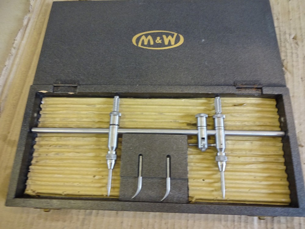M & W Trammel set cased