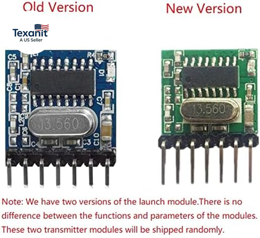 Wireless 433Mhz RF Module Receiver and Transmitter Remote Control Built-In Learn