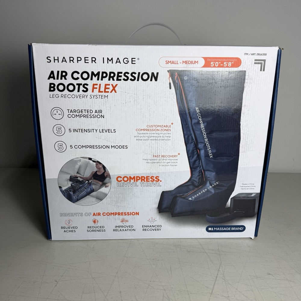 Small / Medium Sharper Image Powerboost Air Compression Boots Leg Massager Teens