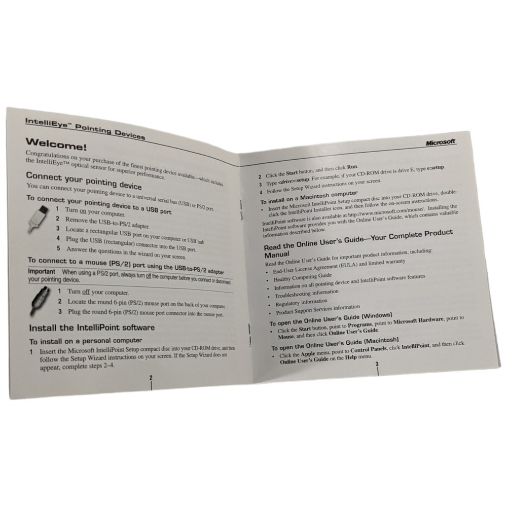 Genuine Microsoft IntelliPoint 3.1 Mouse Software CD-ROM