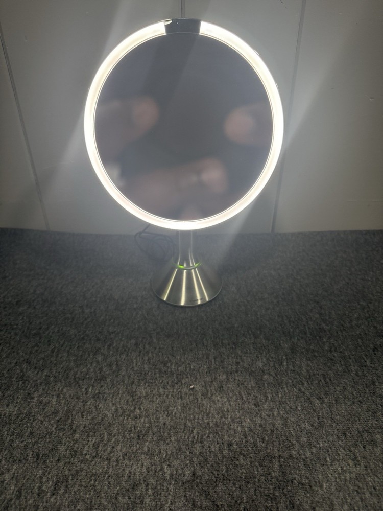 Simplehuman ST3200 Sensor Mirror 5x 8” Round LED Silver Open Box