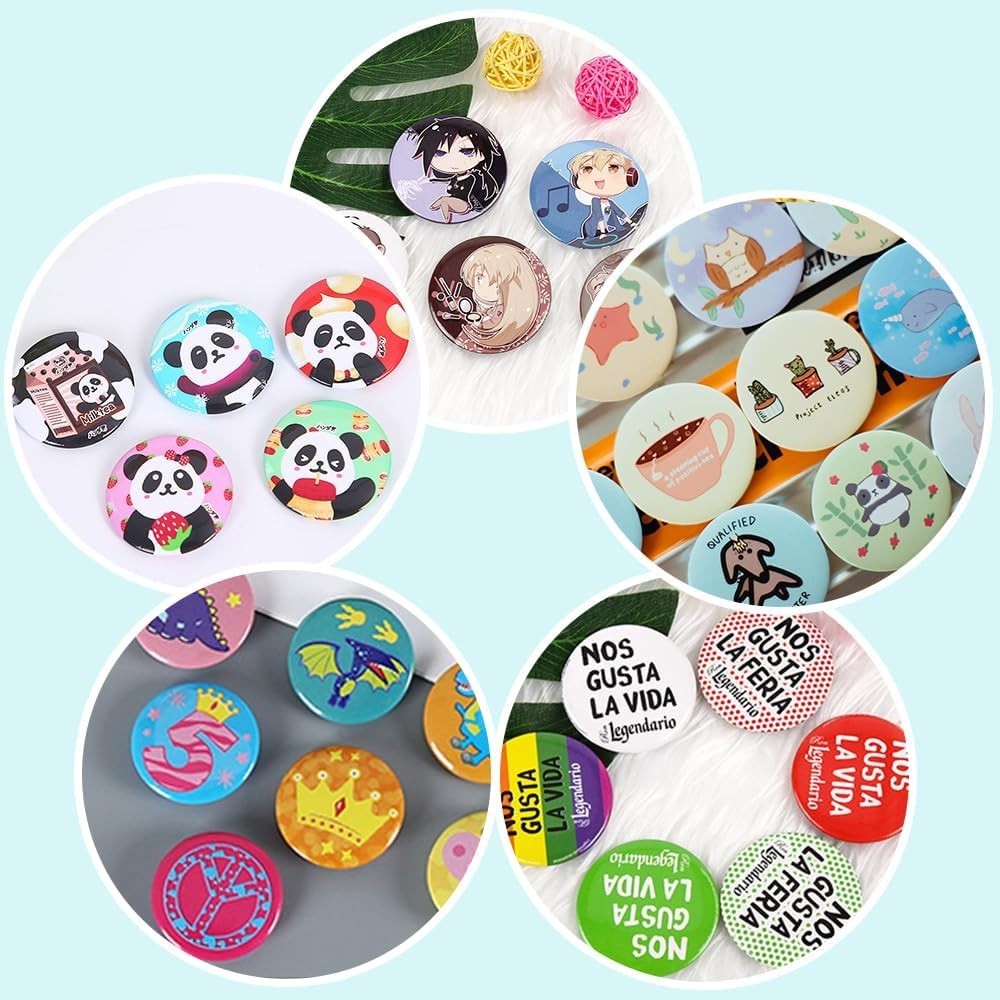 Badge Button Components Pack - 25mm, 500 Sets
