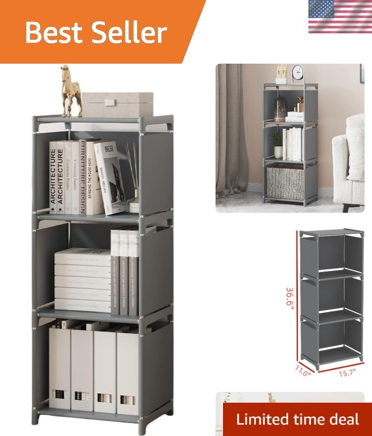 Elegant 3-Cube Storage Organizer Shelf - Space-Saving 4-Layer for Small Spaces