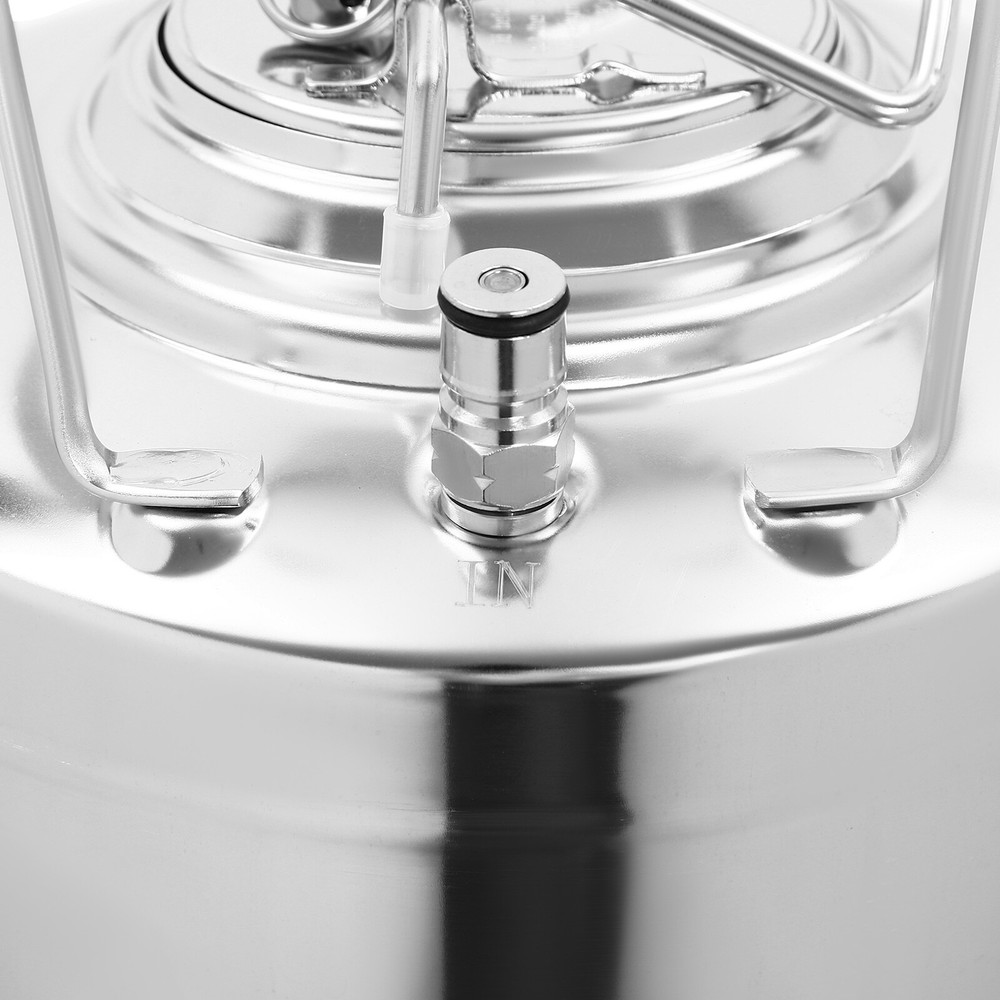 6L Mini Ball Lock Keg 304 Stainless Steel Home Brewing Keg Beer Brewing Keg