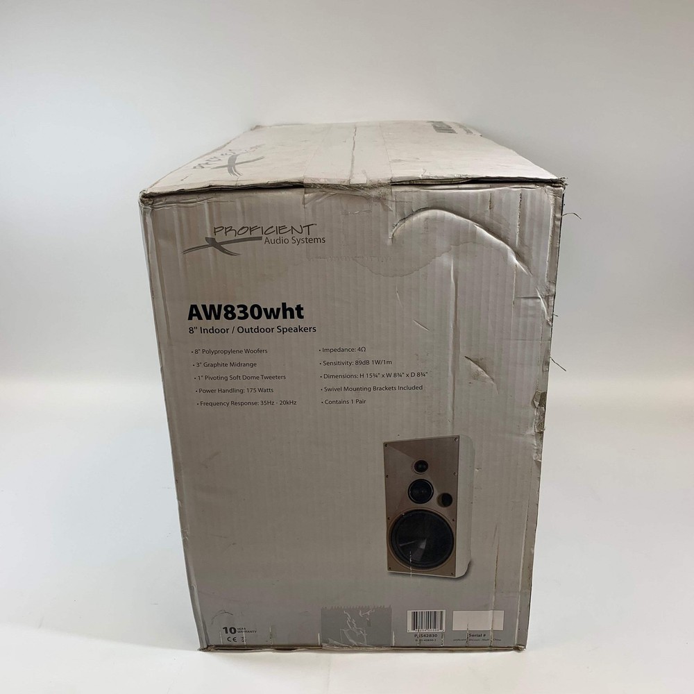 New Proficient Audio Systems AW830 Bluetooth Speaker White