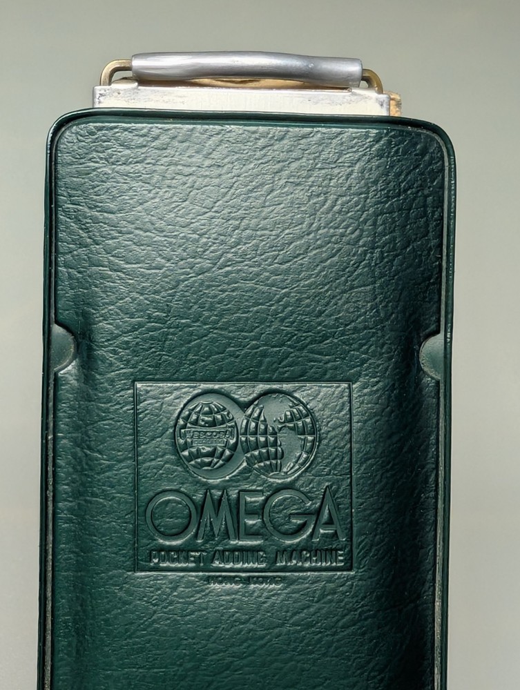 Vintage OMEGA Pocket Adding Machine — Complete w/ Case, Stylus & Instructions