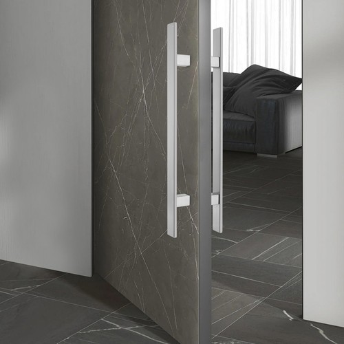 Stainless Steel Double Sided Push Pull Door Handle, H-shaped Door Pull Handle