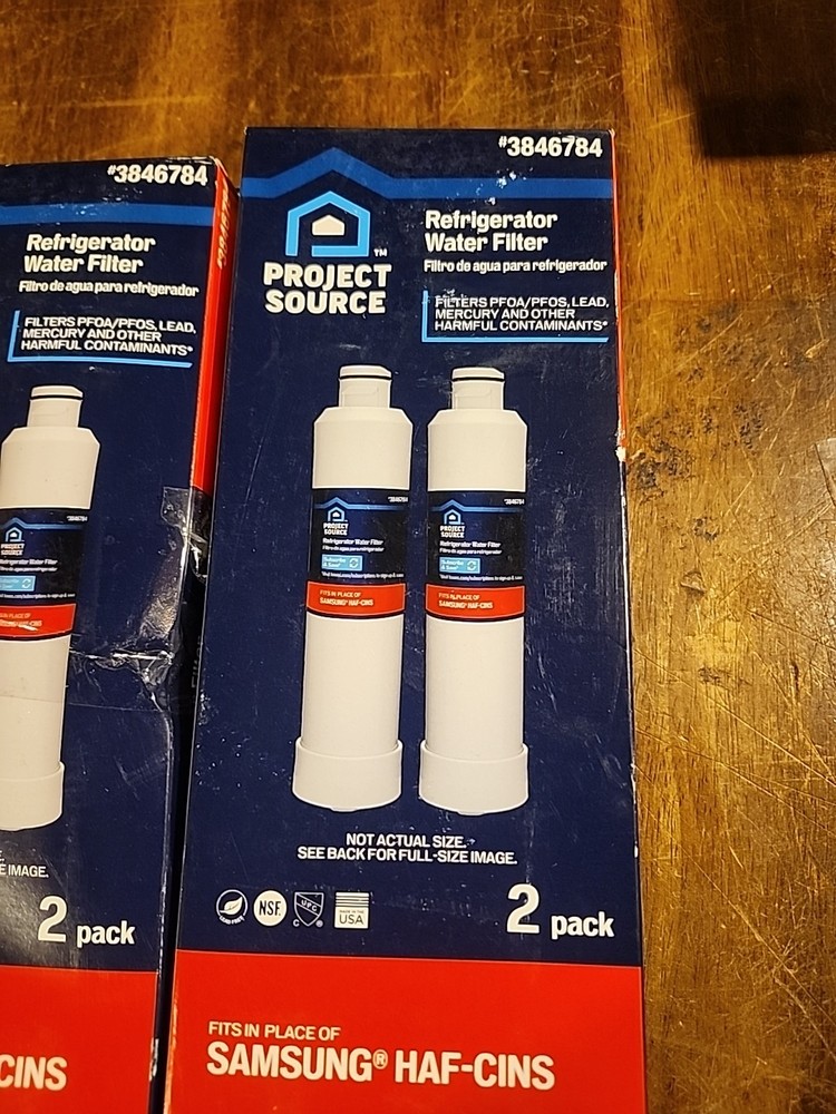 Project Source 3846784 Refrigerator Water Filter 4 Pack (2 Packs Of 2)