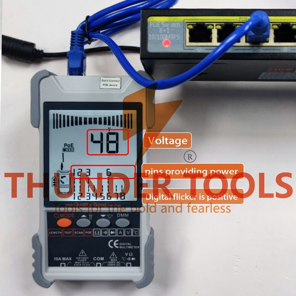 Thunder Tools KKMoon KKM618 Handheld Portable Cable Tester with LCD