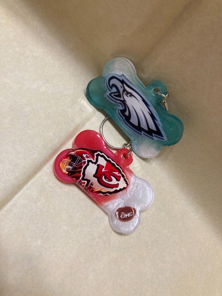 Nfl custom handmade dog collar tags