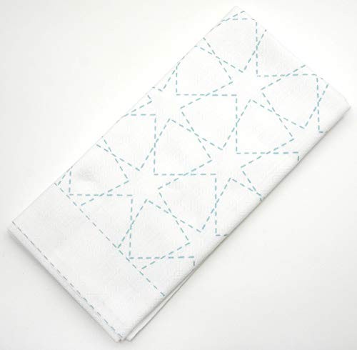 Daruma Sashiko Cloth, Morning Glory, White