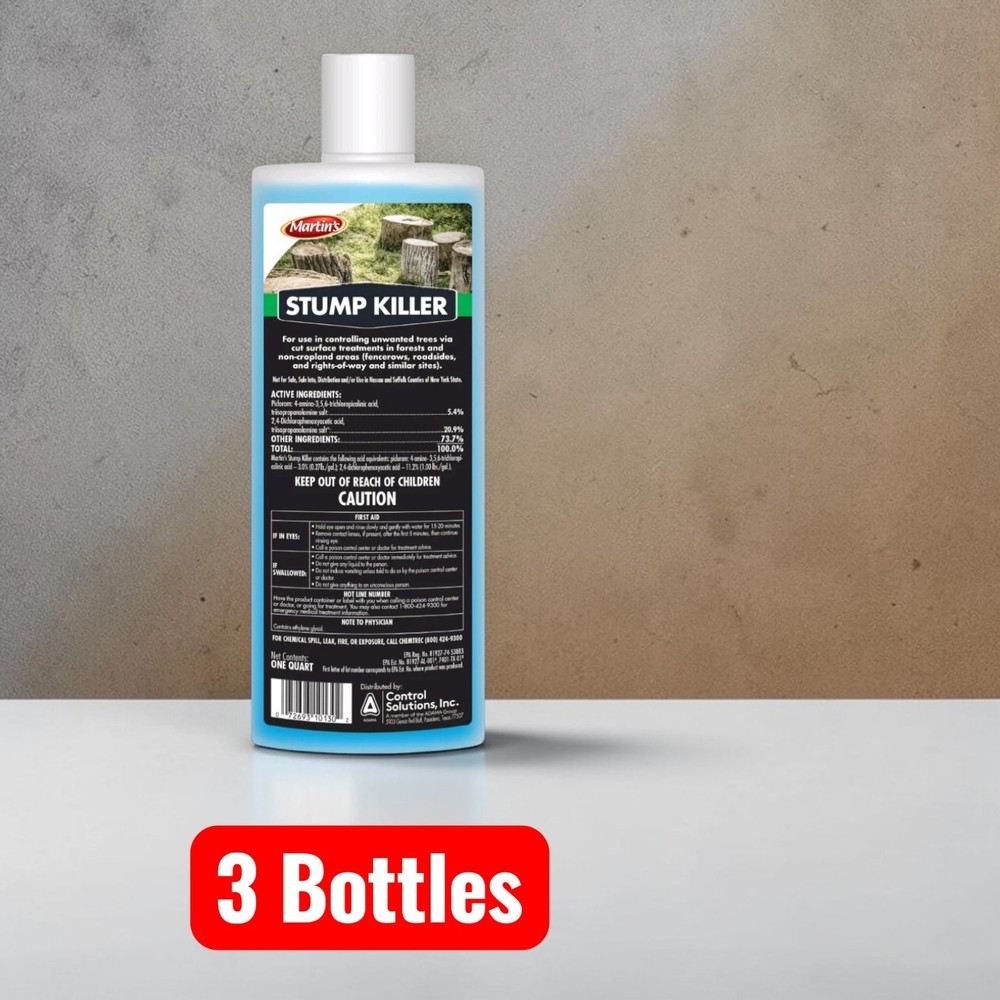 3 Bottles Martin's Stump Killer 32 fl oz by Control Solutions, Inc