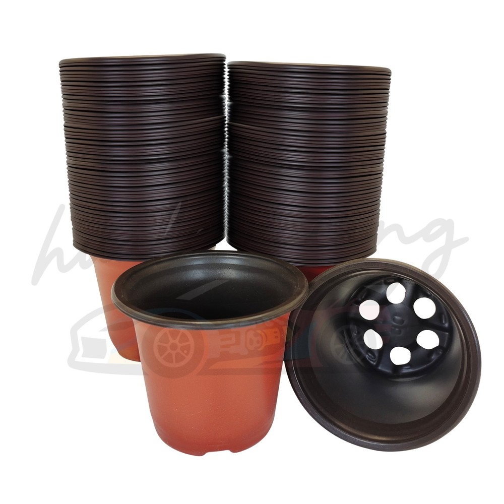 100 Pack Durable Plastic Pots Nursery Start for Succulent Seedlings Transplanted