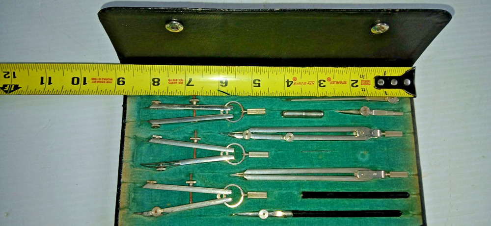 Vintage Hoffritz N.Y. Germany #6101 Precision Drafting Compass & Tools Set