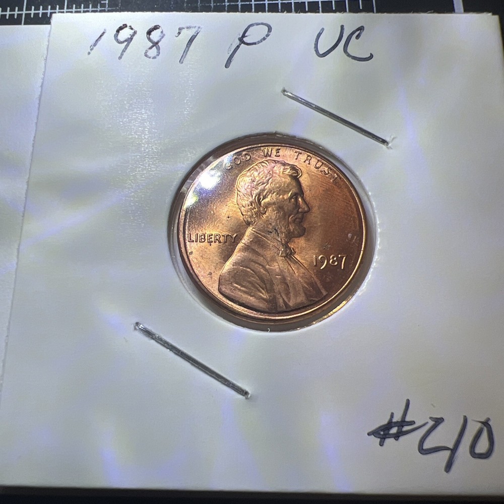 1987 P Lincoln Memorial Red UC Cent