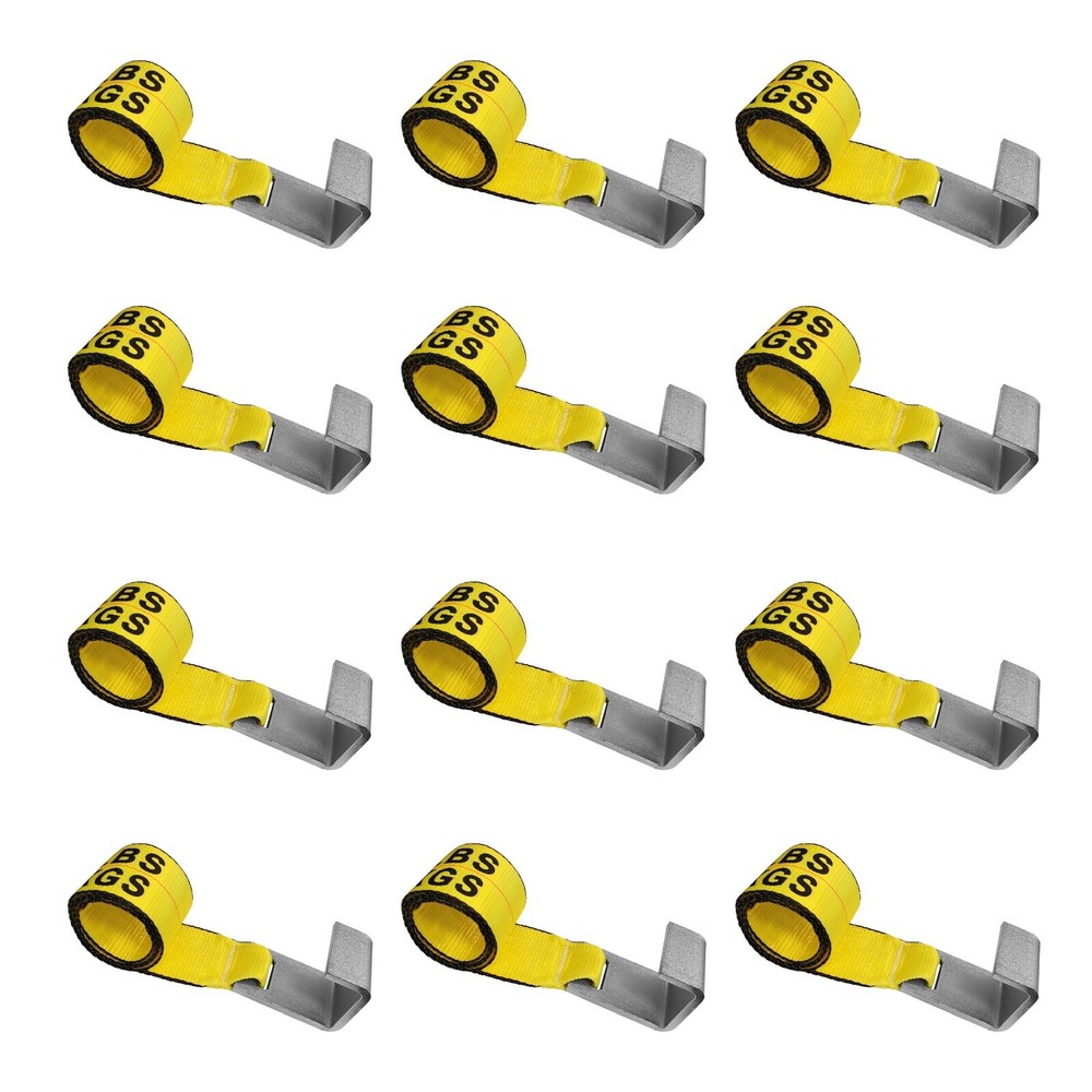 12 Pack 4" x 5' Roll Off Container Winch Strap for Cargo Securement Construction
