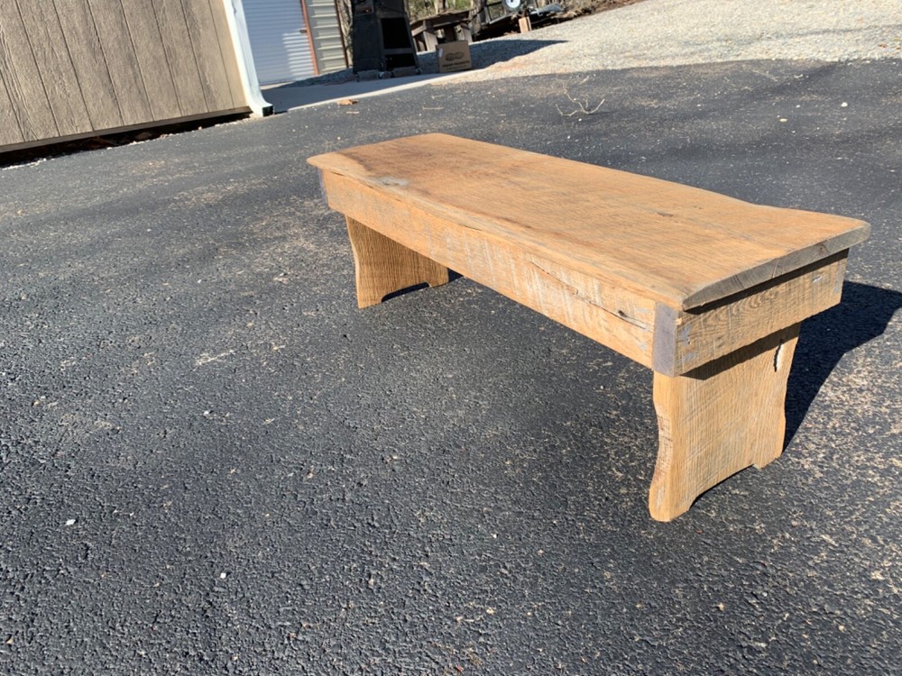 Primitive reclaimed barn wood bench table stand stool