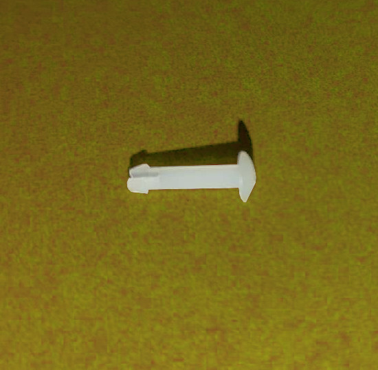 Water flow sensor paddle retaining pin