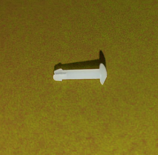 Water flow sensor paddle retaining pin