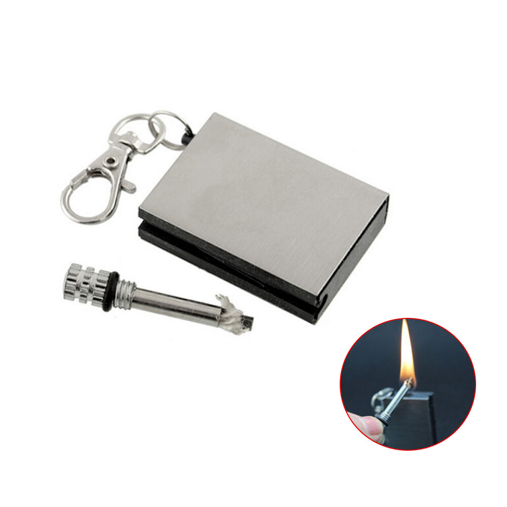 2Pcs Lighter Flint Magnesium Emergency Fire Starter Camping Survival Waterproof