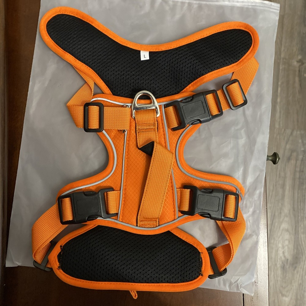Harness No Pull Adjust.Reflective Easy Control Handle for Walk (Large)