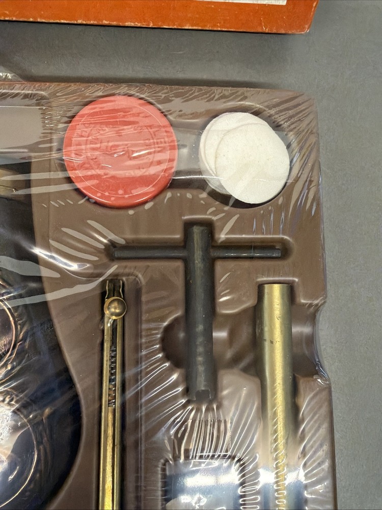 Vintage Sealed H&A Muzzle Loading Accessory Kit W/ Embossed Gun Power Flask Ms4