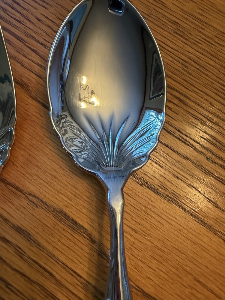 SPODE Christmas Tree Serving Spoon & Meat Fork Set Holiday Servers