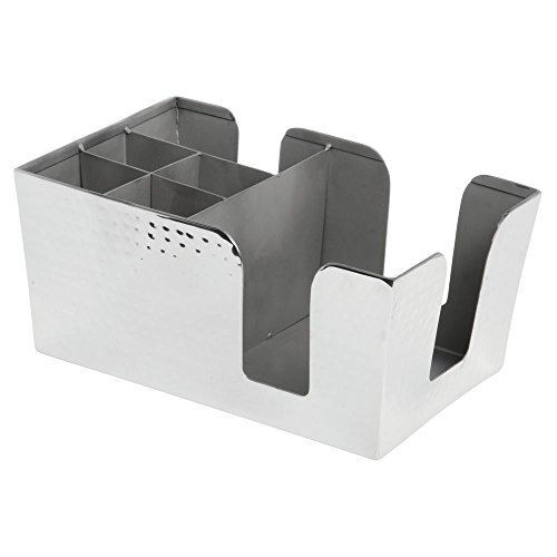 HUBERT® Bar Organizer with Hammered Finish 6-Compartment