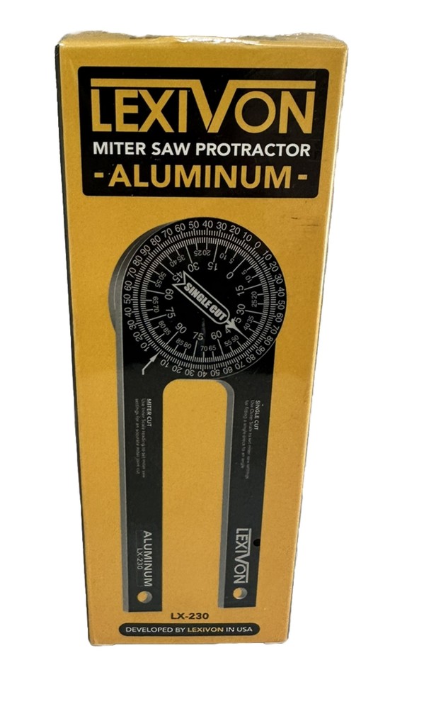 LEXIVON Aluminum Miter Saw Protractor | 7-Inch Rust