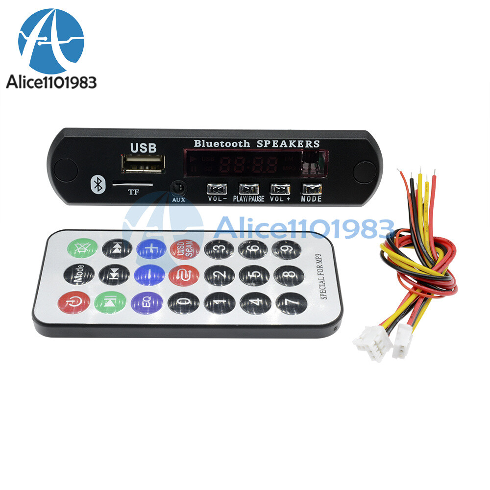 Bluetooth 4.1 Car MP3 WMA Decoder Board with Remote Control AUX TF USB FM Radio