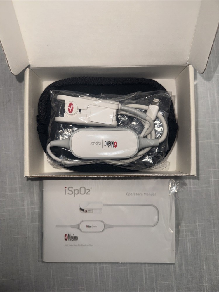 iSpO2 Pulse Oximeter w Lightning Connector for iPhone Device - Large Sensor