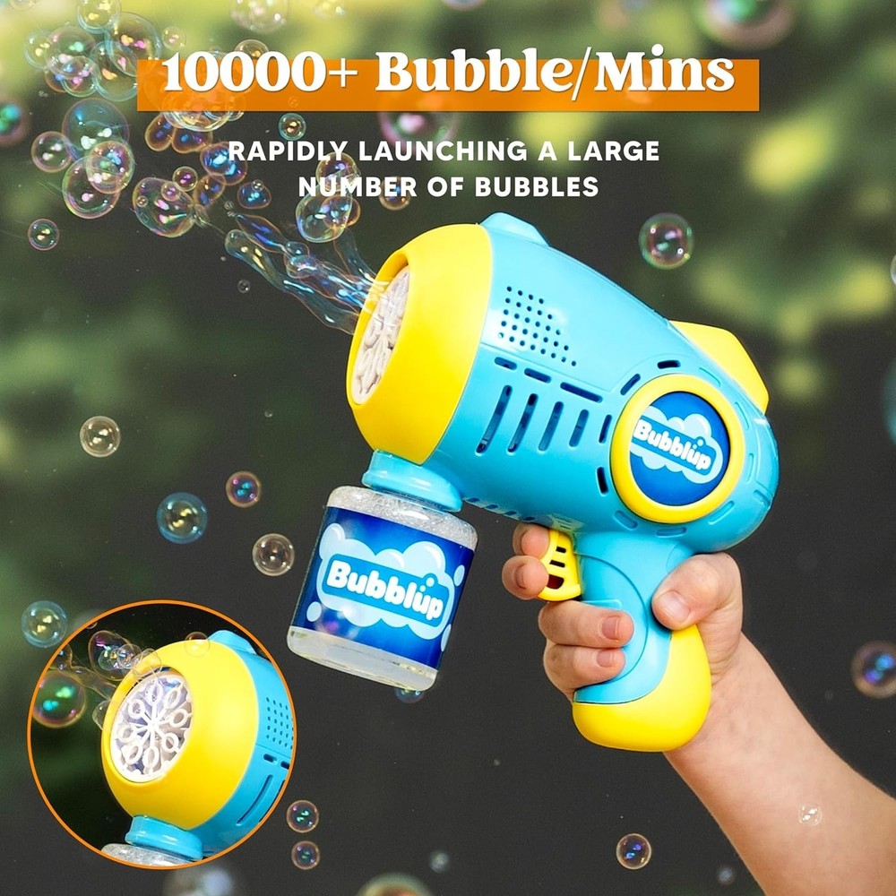 LED Light-Up Bubble Guns Set - 2 Automatic Bubble Machines for Endless Joy