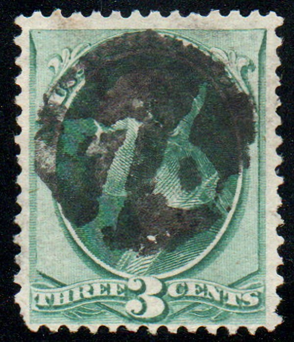 MALACK 184 Fine+, "76" cancel, centered cancel! v3994