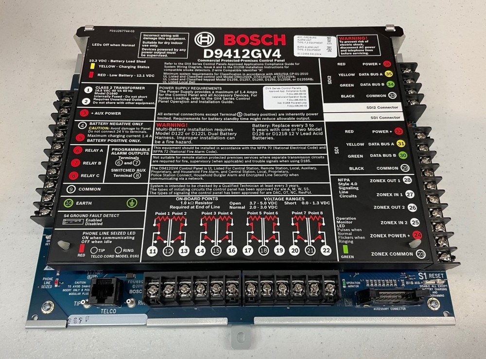 Bosch D9412GV4 Control Panel - New, Open Box